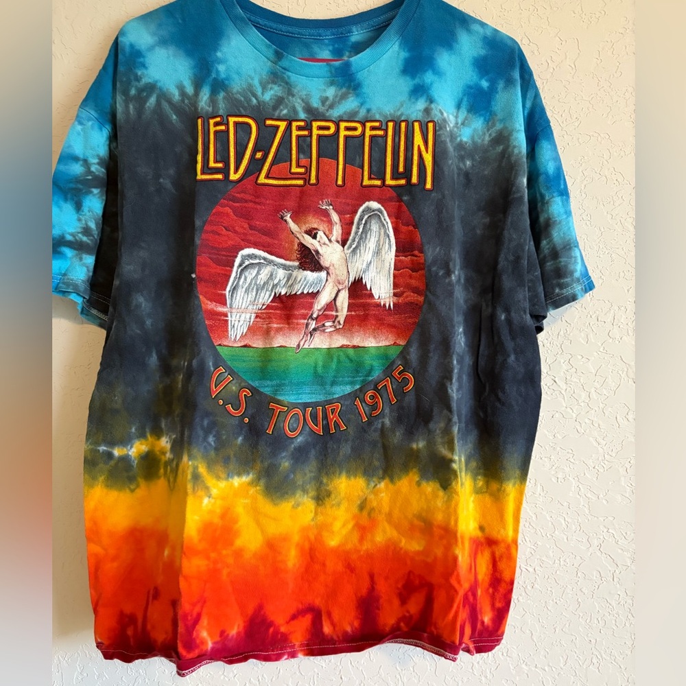 Led Zeppelin Tie-Dye Band Tee - Blue, Black, Yellow, Orange, Red